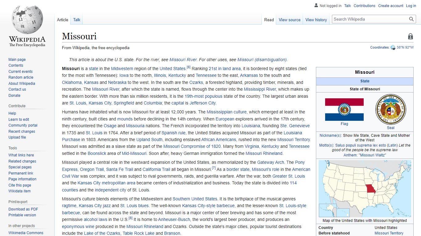 Missouri - Wikipedia